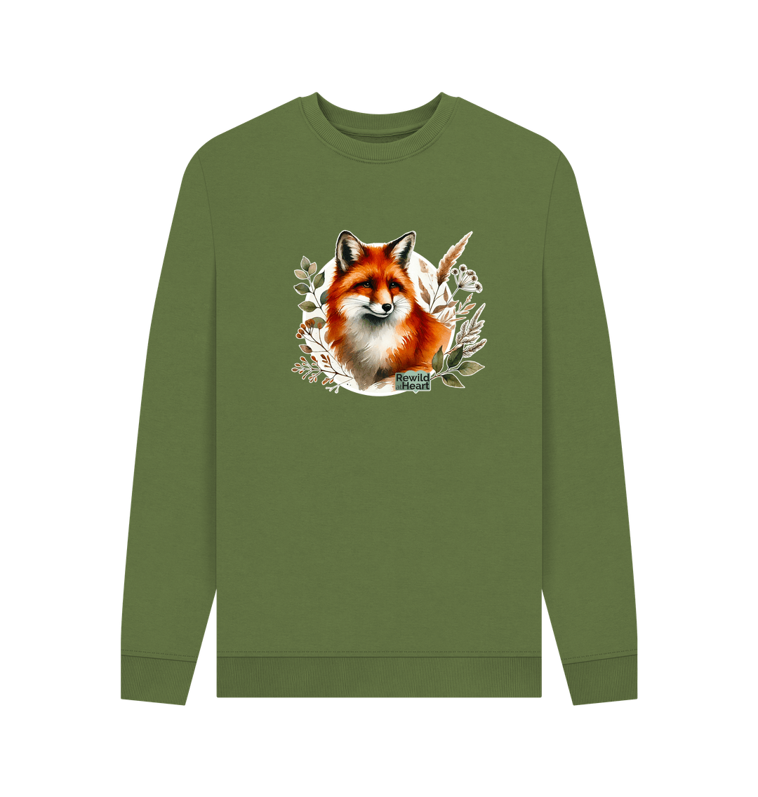 Khaki Woodland Fox Men's Sweater