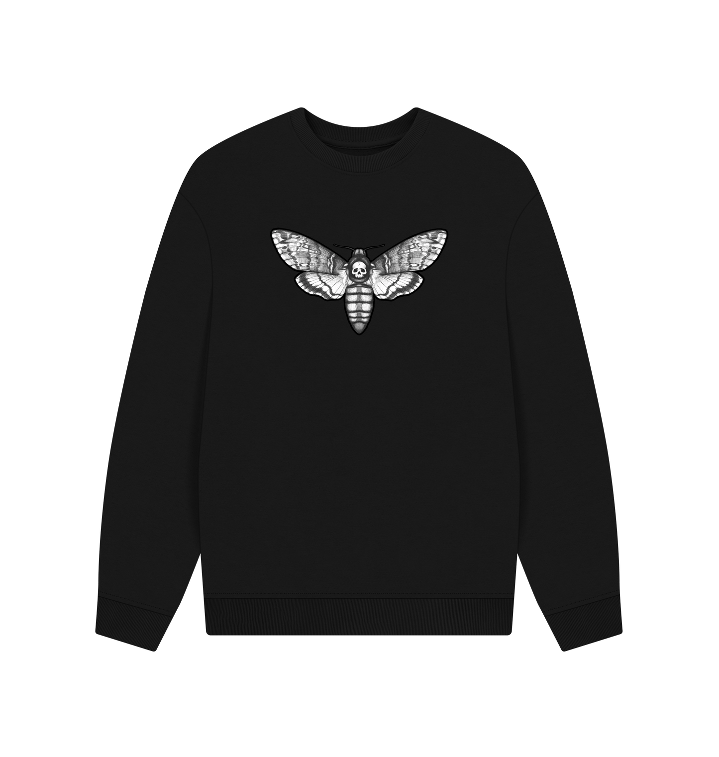 Black Printed Sweater Front