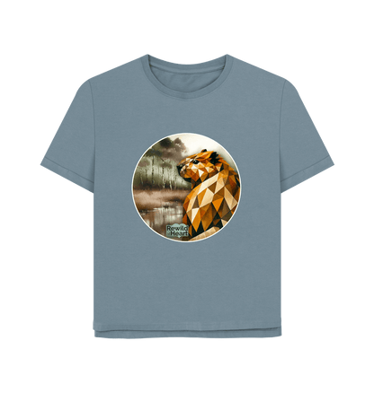 Stone Blue Beaver Wetland Women's Relaxed-Fit T-Shirt