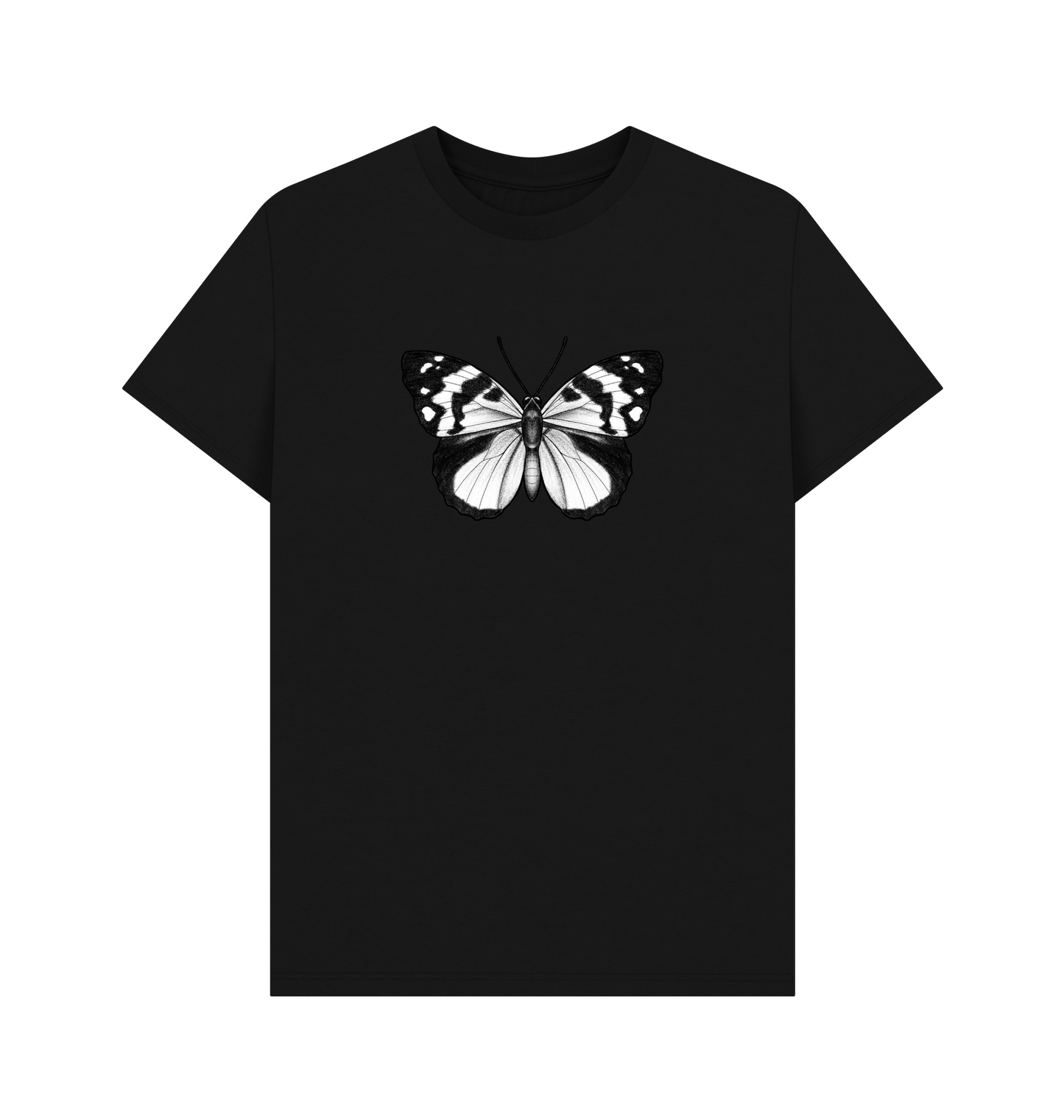 Black Printed T-shirt Front