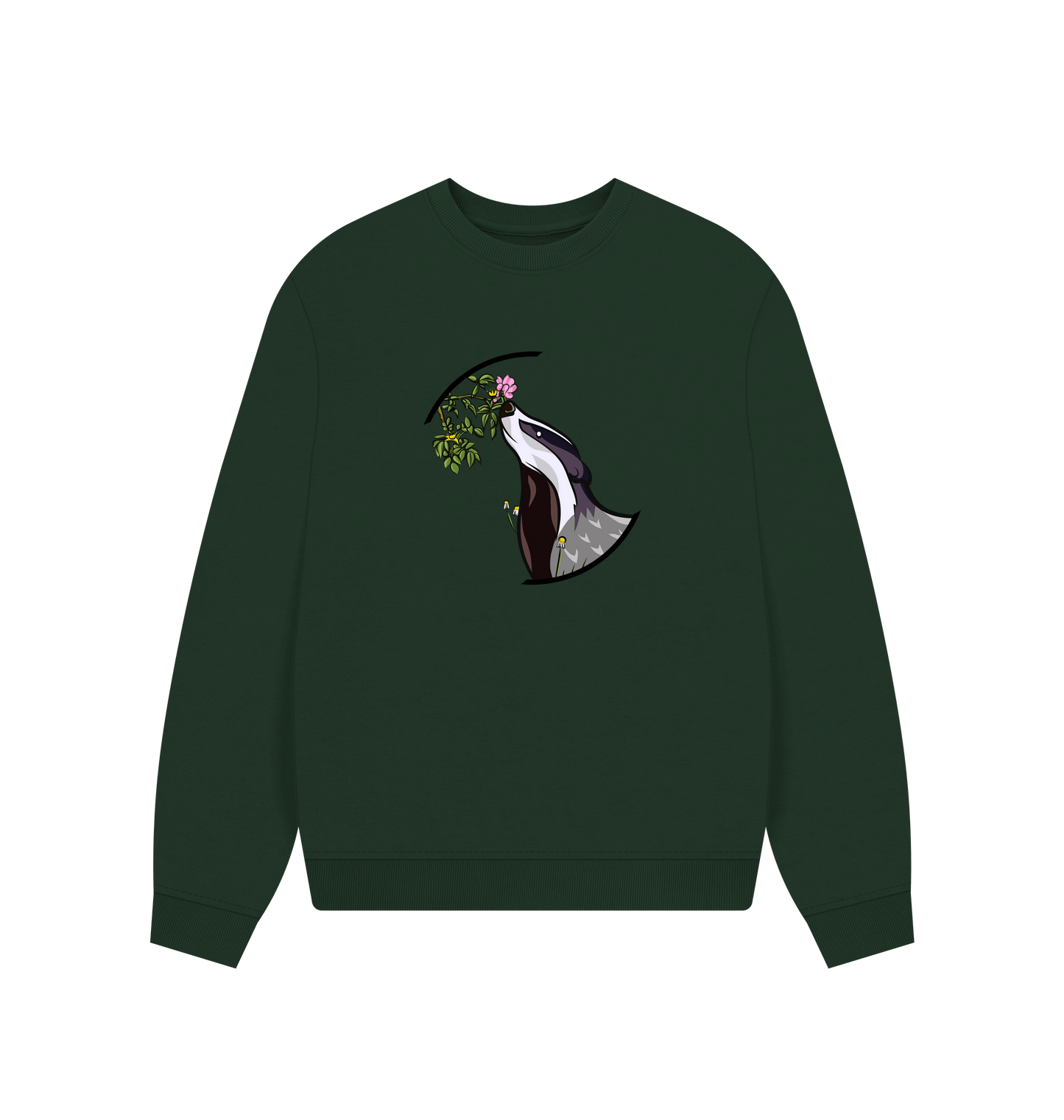Evergreen Printed Sweater Front