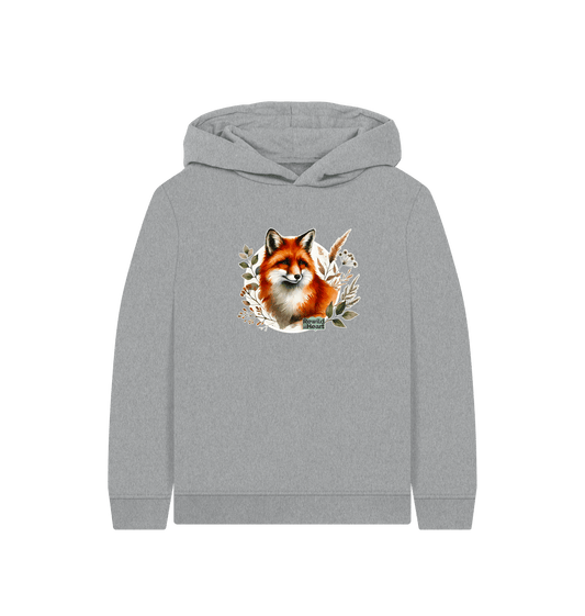 Athletic Grey Printed Kids Hoodie Front