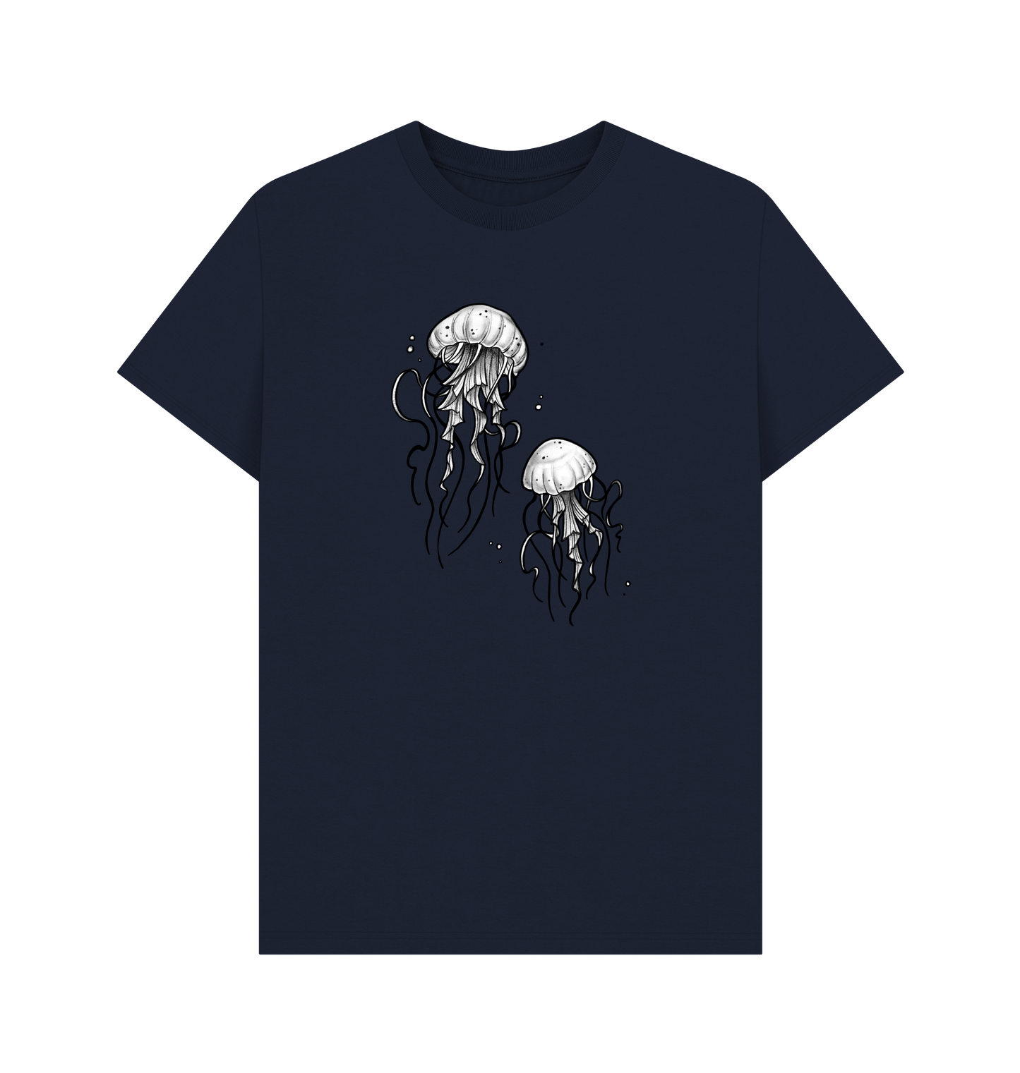 Navy Blue Printed T-shirt Front