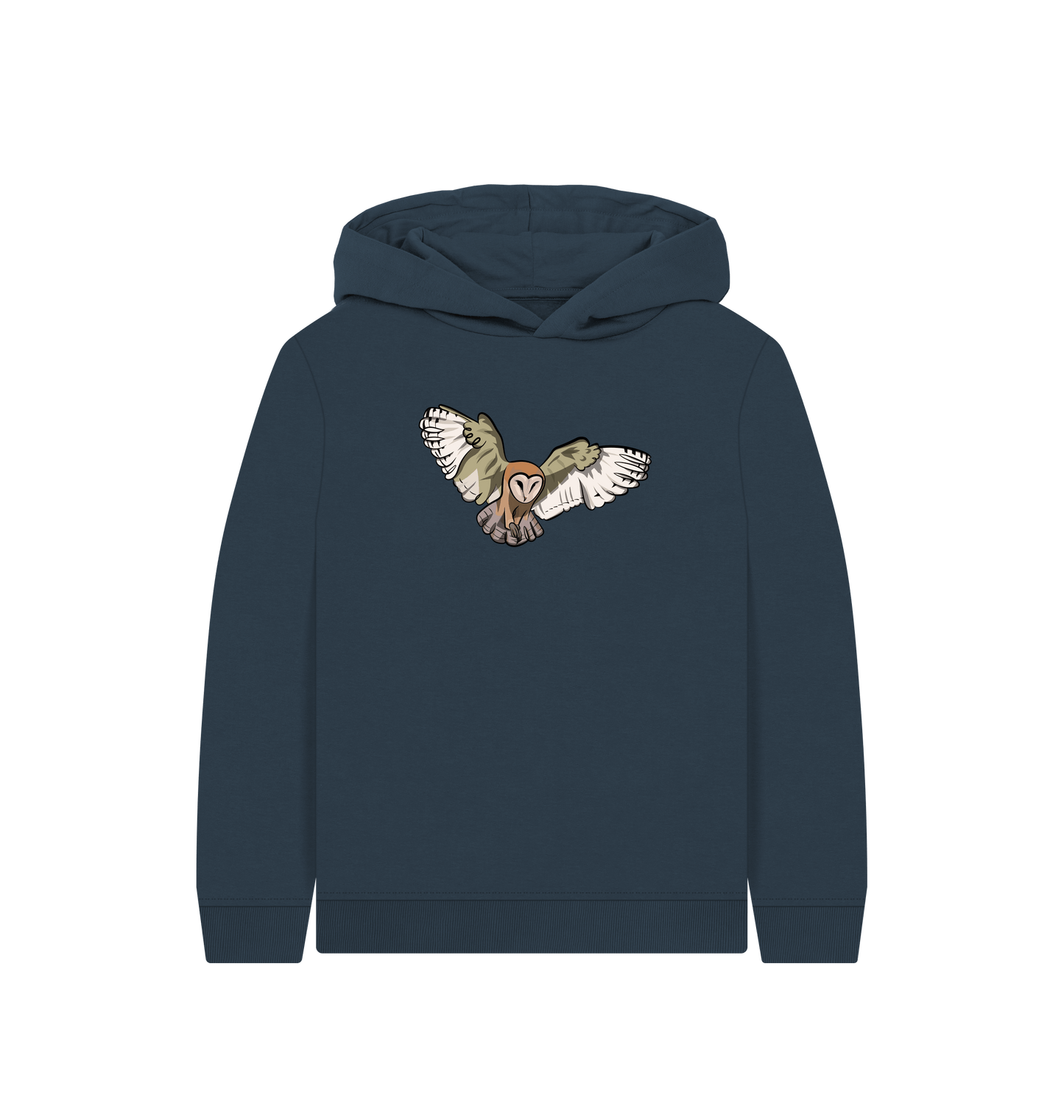 Navy Blue Printed Kids Hoodie Front