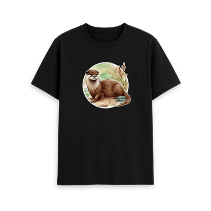Black Printed T-shirt Front