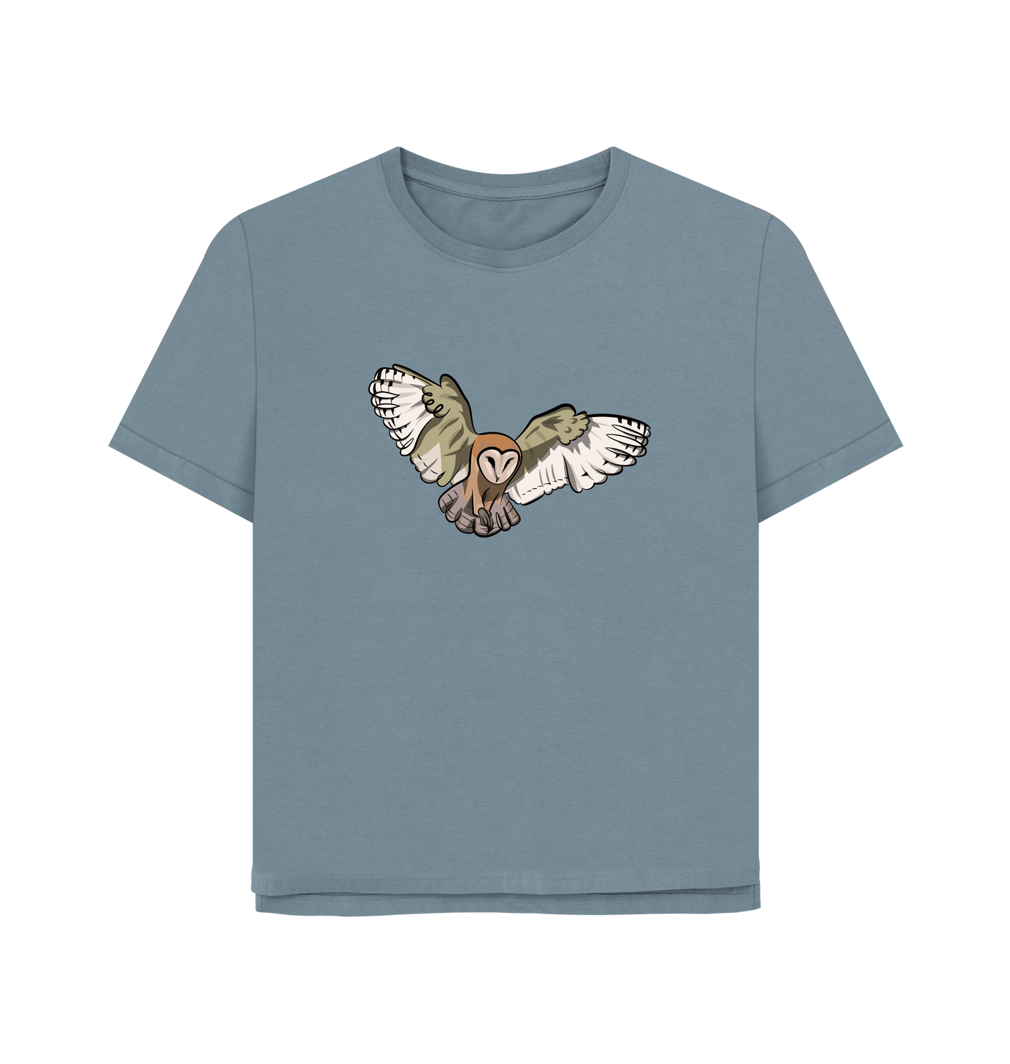 Stone Blue Printed T-shirt Front