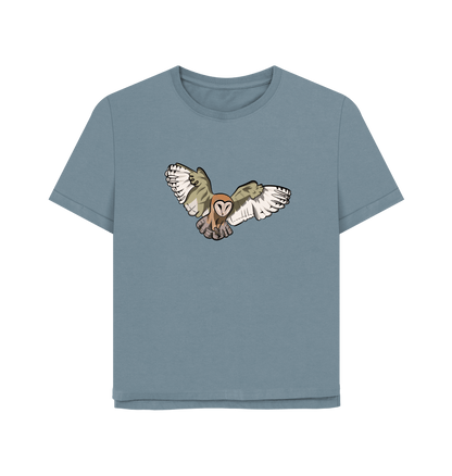 Stone Blue Printed T-shirt Front