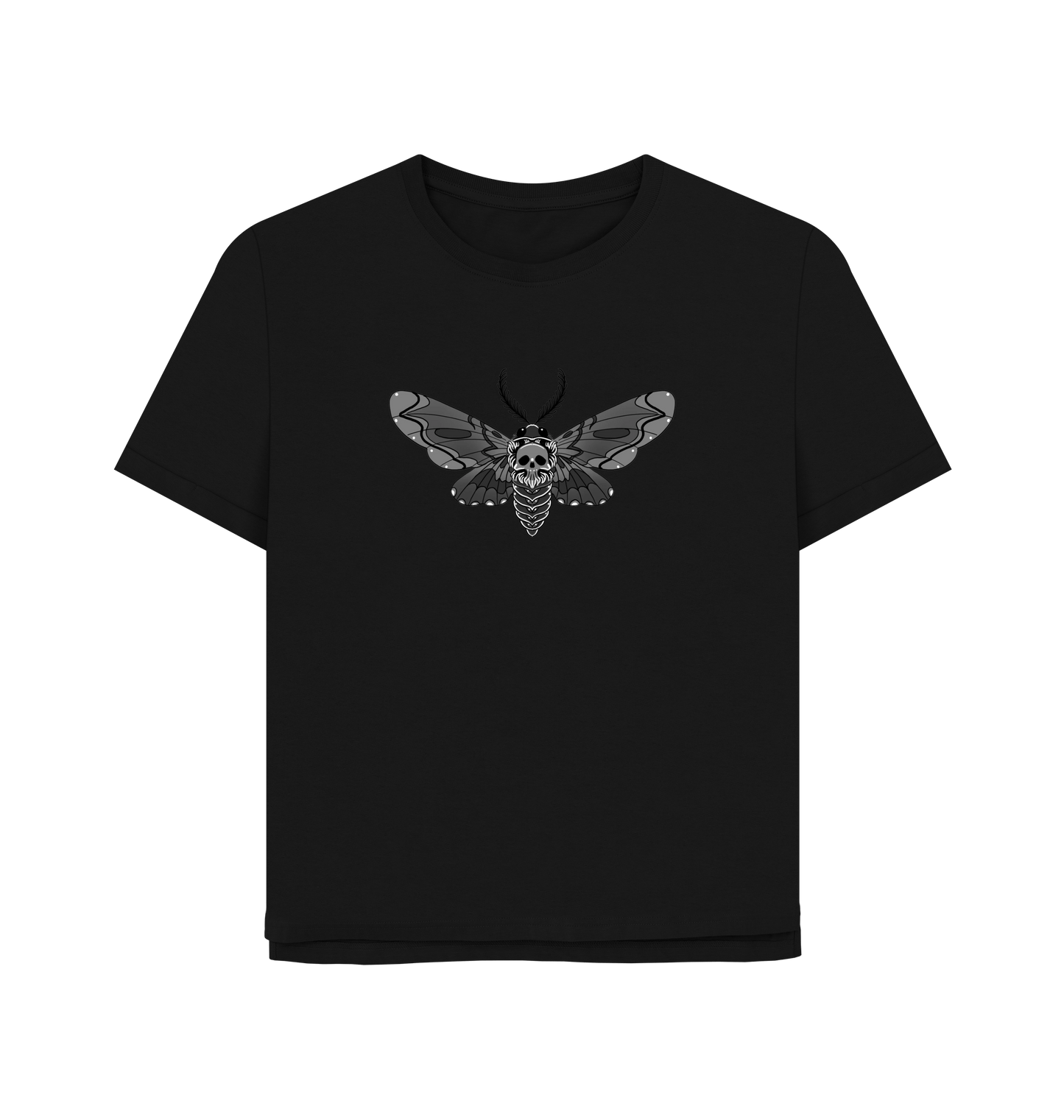 Black Printed T-shirt Front