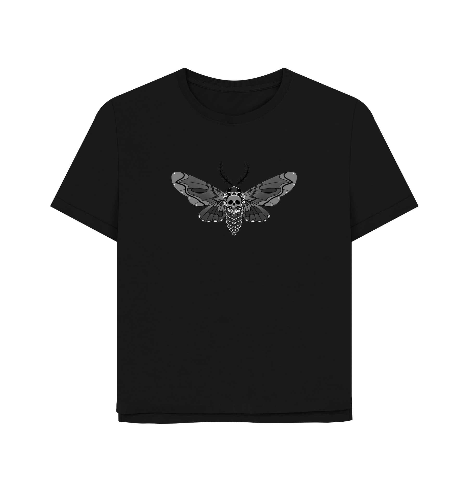 Black Printed T-shirt Front