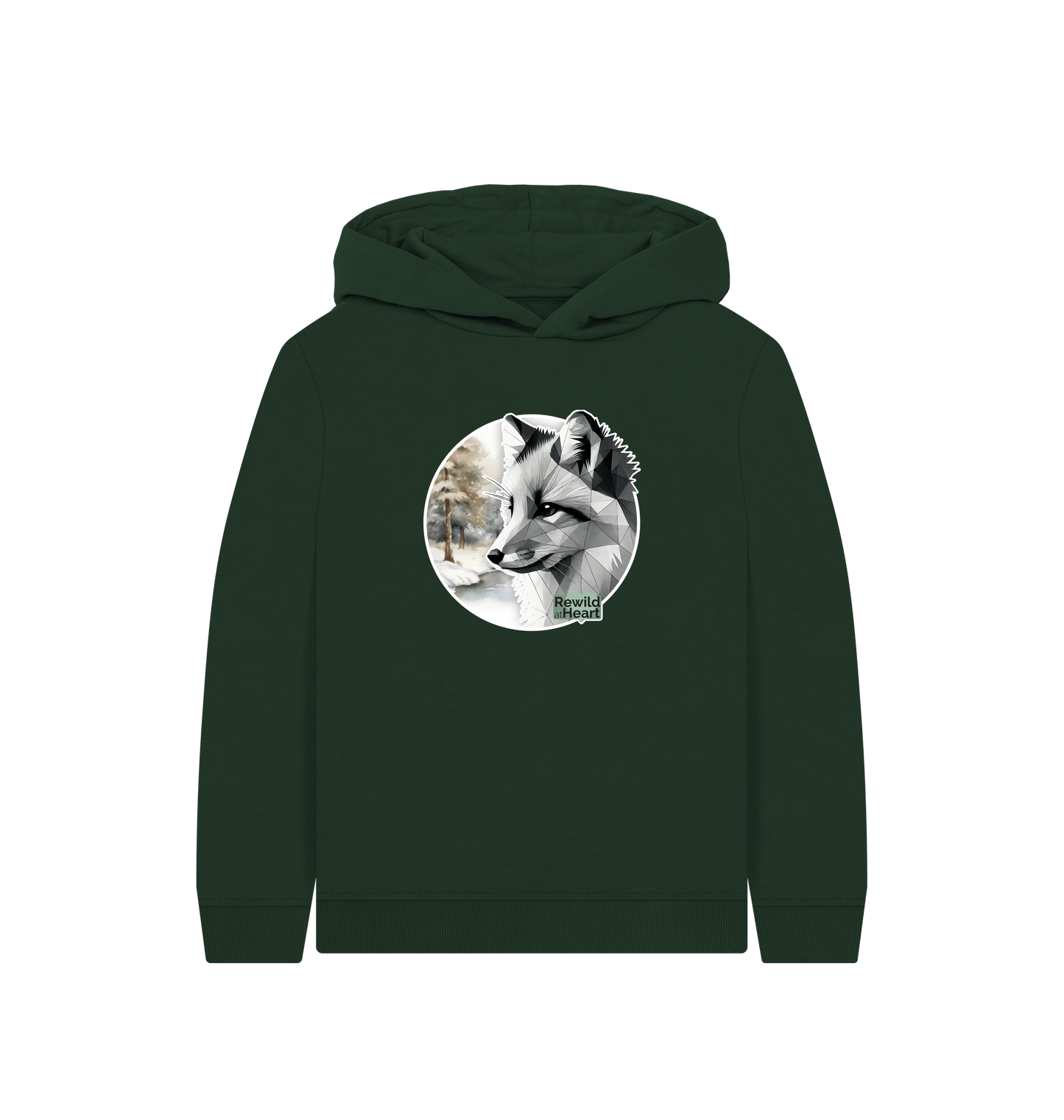 Evergreen Printed Kids Hoodie Front
