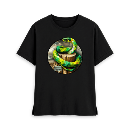 Black Printed T-shirt Front
