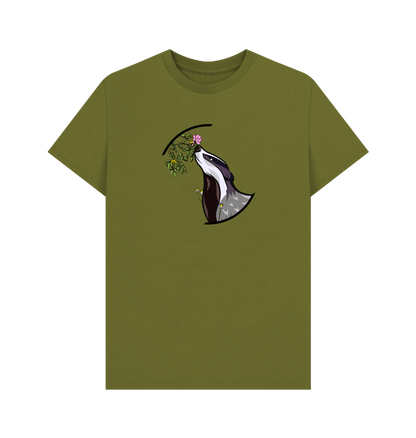 Moss Green Printed T-shirt Front