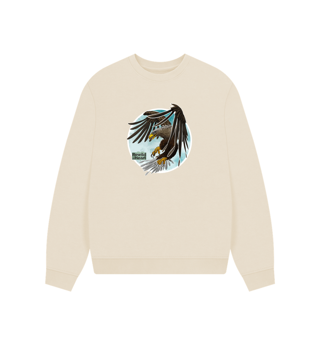 Oat White-Tailed Eagle Flight Women's Oversized Jumper