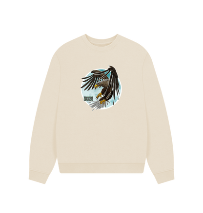 Oat White-Tailed Eagle Flight Women's Oversized Jumper