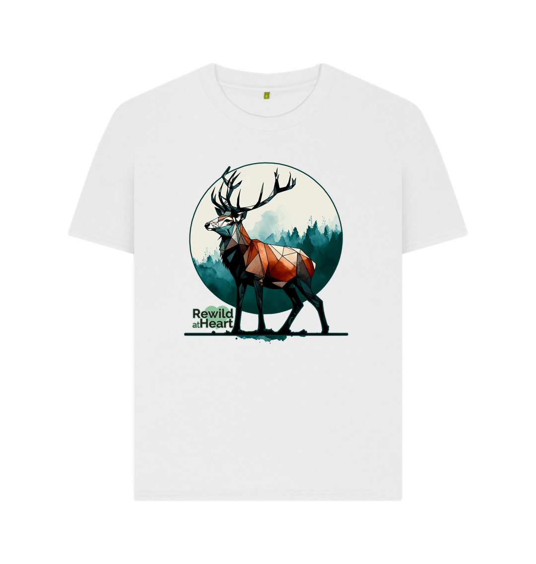 White Red Deer Rewild Side | Women's Classic T-Shirt