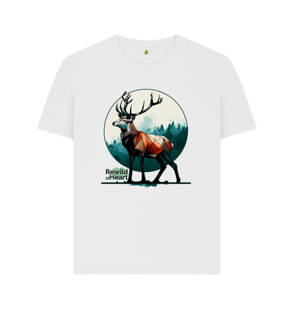 White Red Deer Rewild Side | Women's Classic T-Shirt