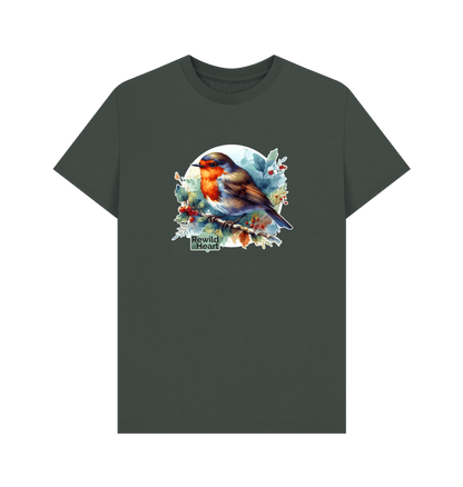 Dark Grey Robin Redbreast Men's T-Shirt