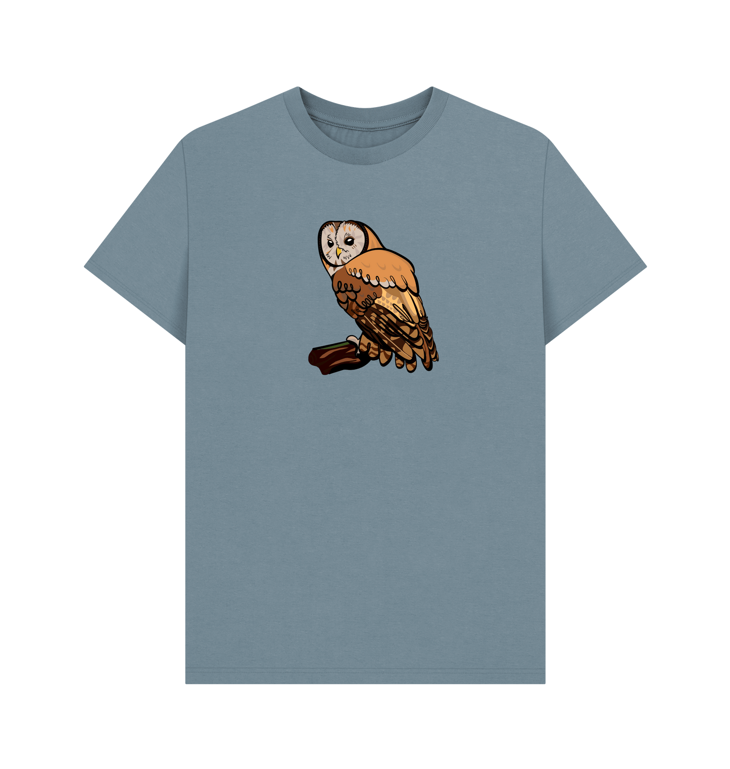 Stone Blue Printed T-shirt Front
