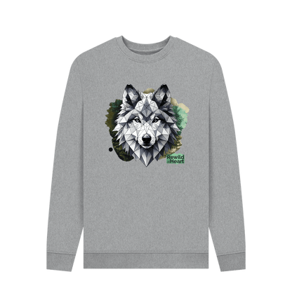 Light Heather Wolf Wilderness Men's Sweater