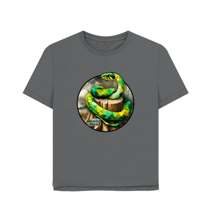 Slate Grey Grass Snake Marsh Women's Relaxed-Fit T-Shirt