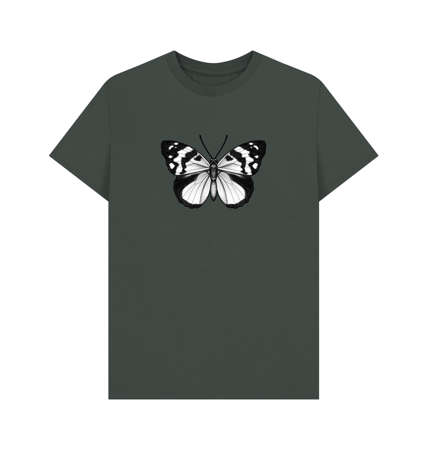 Dark Grey Printed T-shirt Front