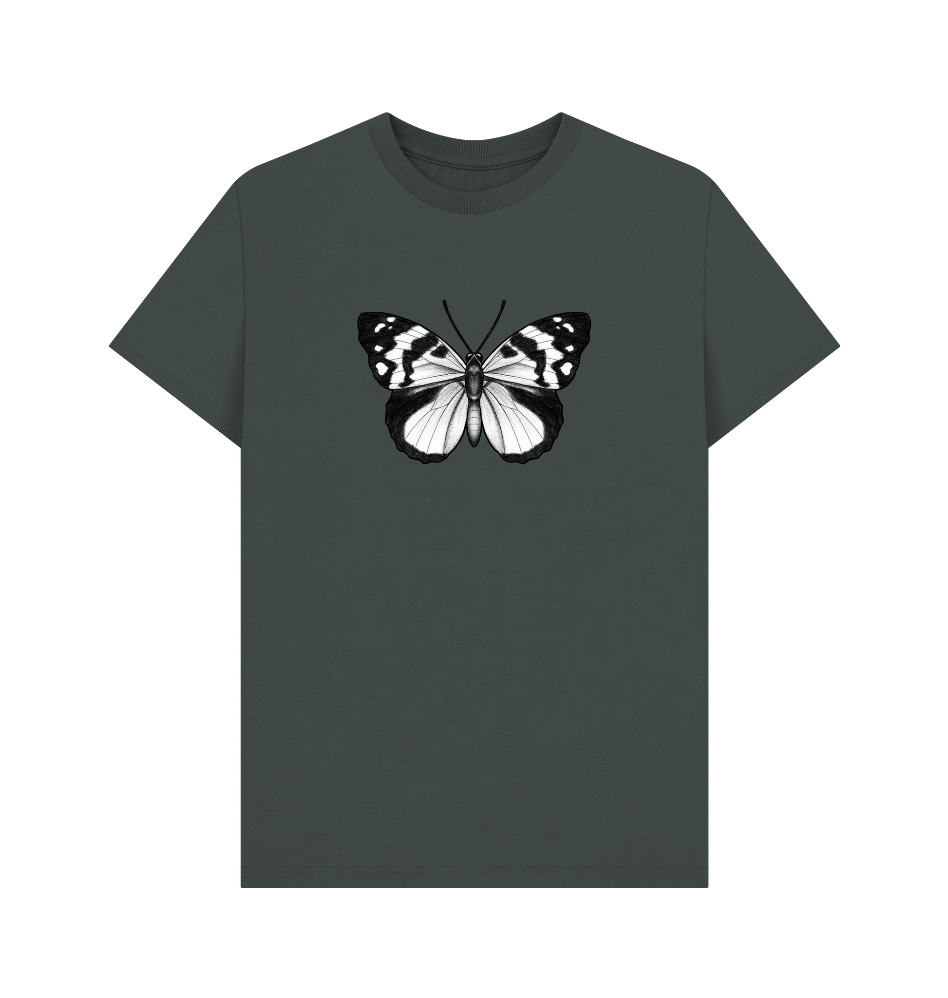 Dark Grey Printed T-shirt Front
