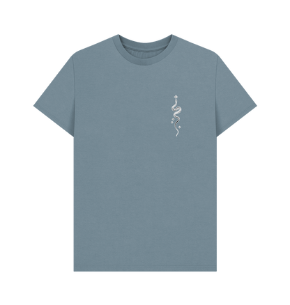 Stone Blue Starry Snake Accent Pocket Men's T-Shirt