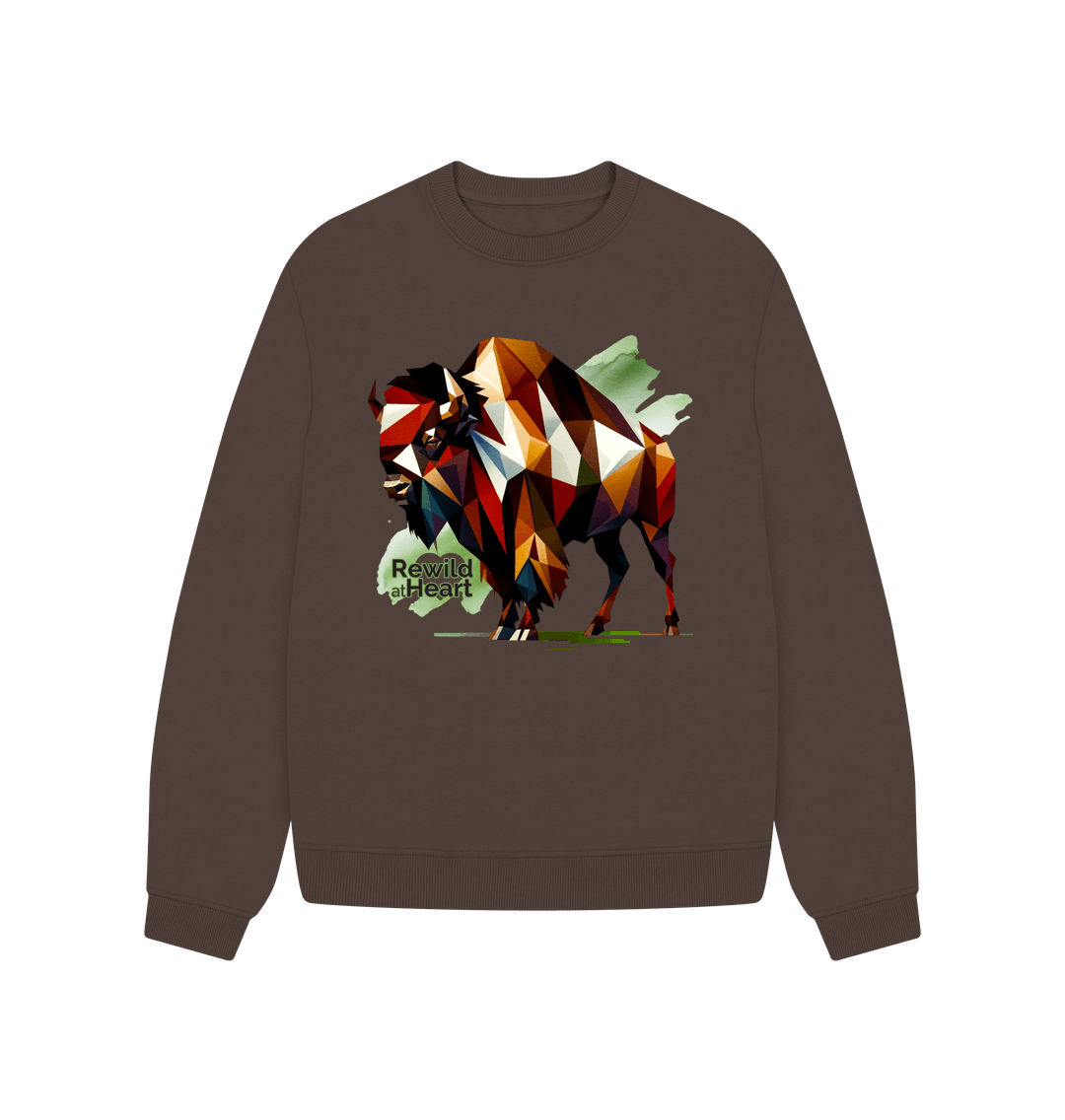 Chocolate Bison Forest | Women's Oversized Jumper