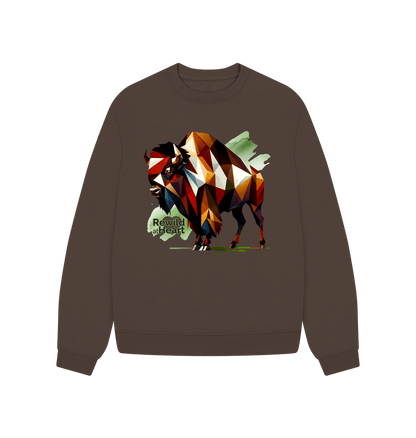 Chocolate Bison Forest | Women's Oversized Jumper