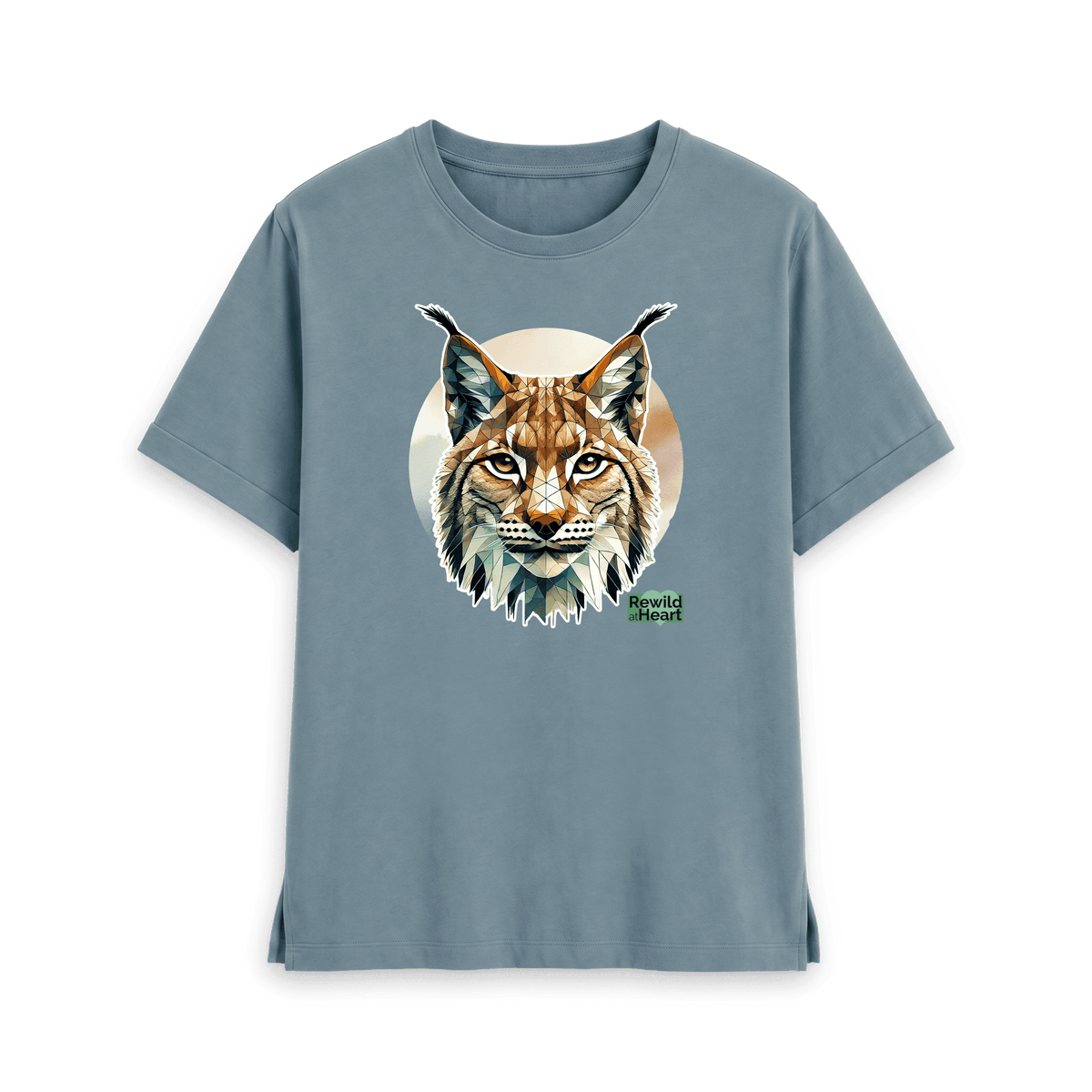 Stone Blue Printed T-shirt Front