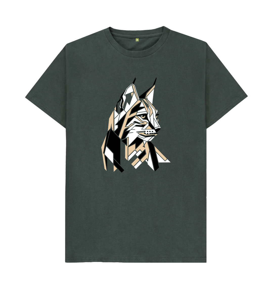 Dark Grey Lynx Rewild Side | Men's T-Shirt