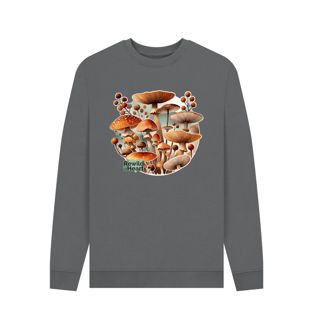 Slate Grey Printed Sweater Front