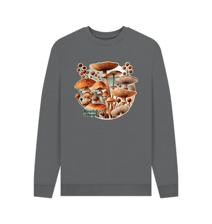Slate Grey Printed Sweater Front