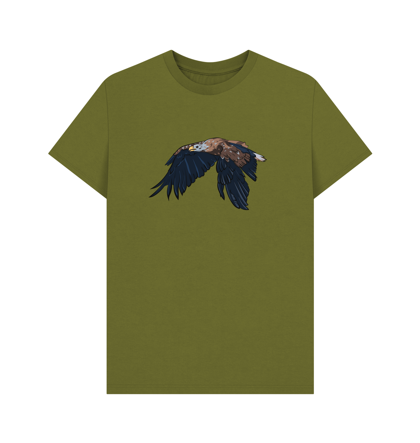 Moss Green Printed T-shirt Front