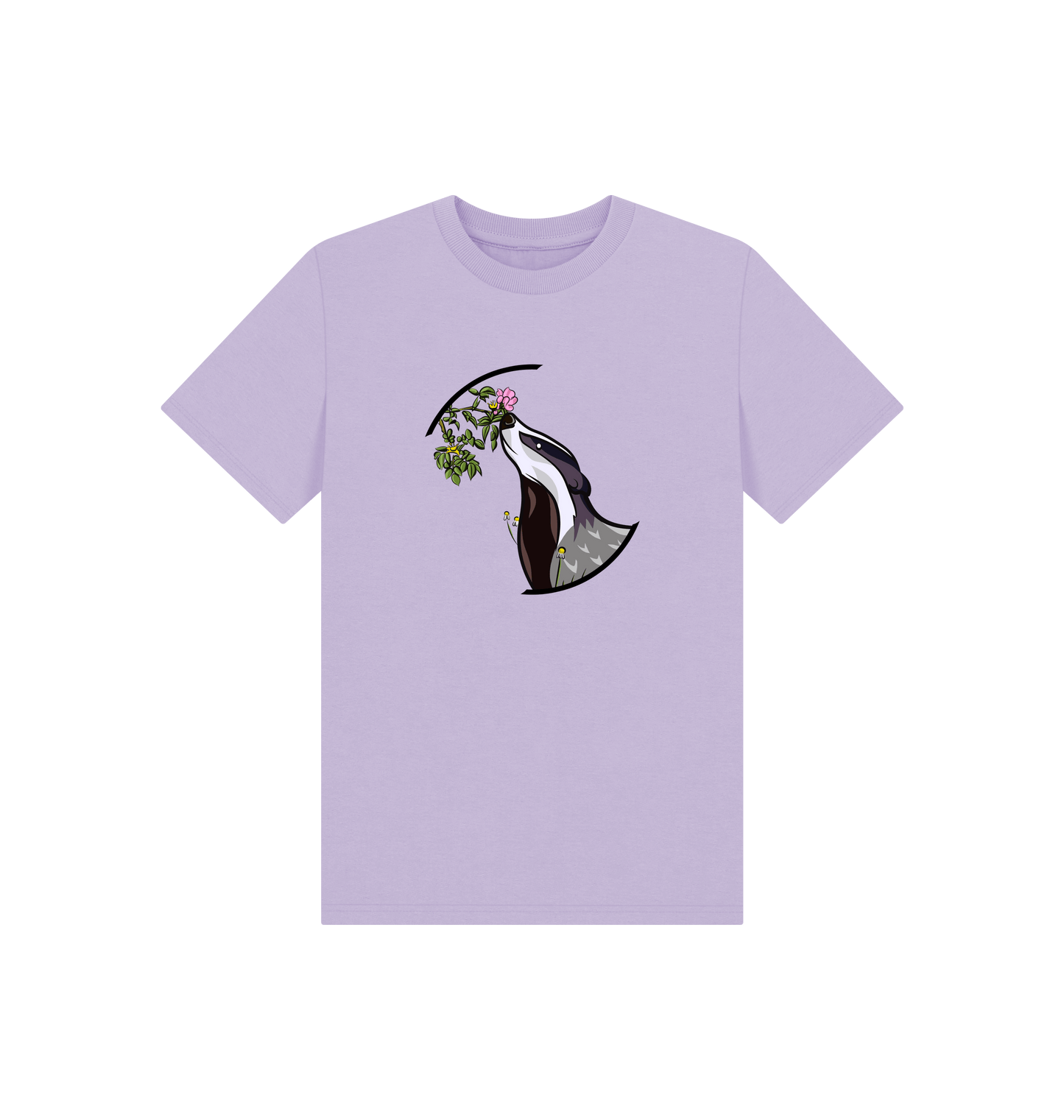 Soft Lilac Printed Kids T-Shirt Front