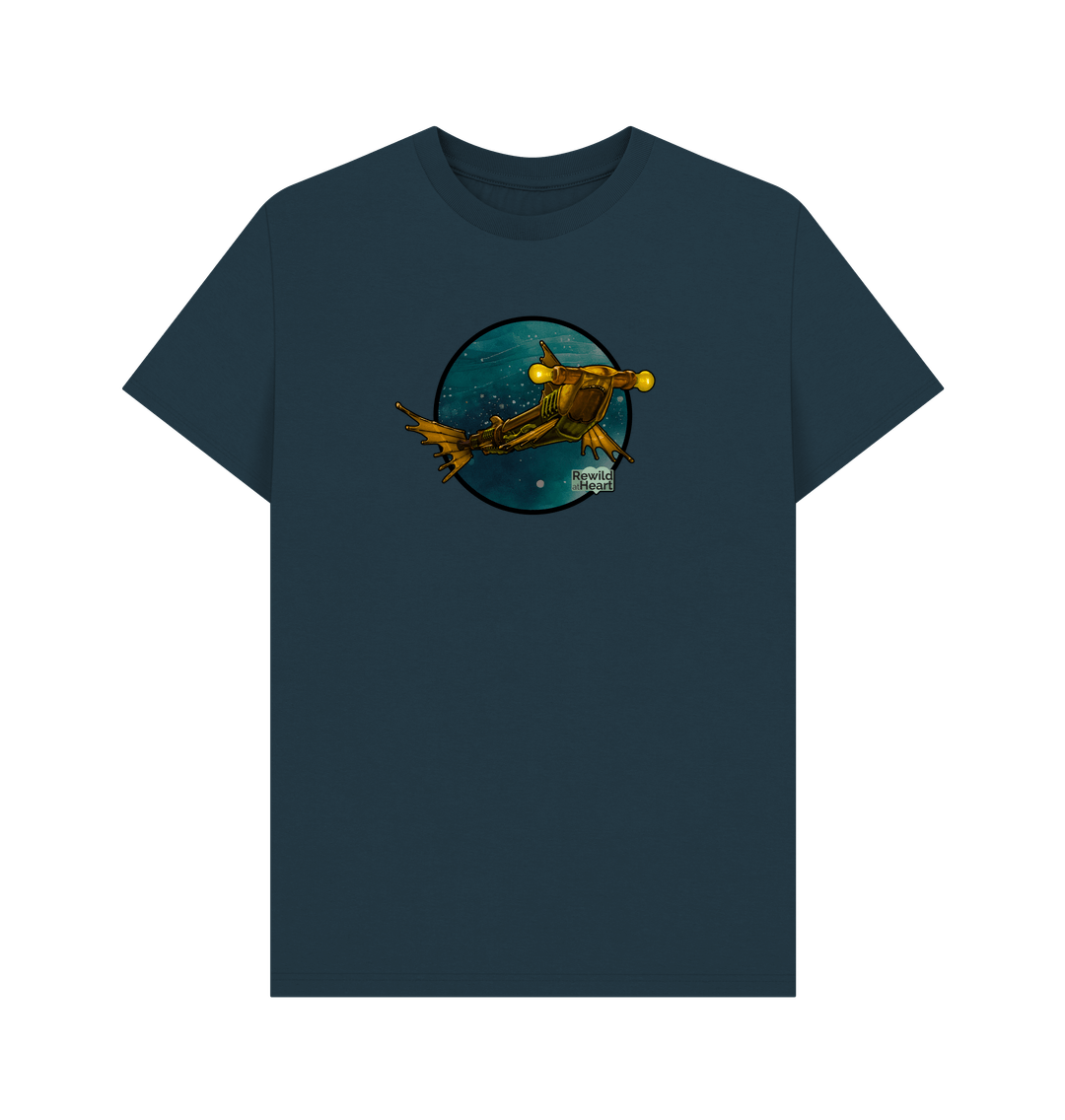 Denim Blue Steampunk Hammerhead Shark Men's T-Shirt