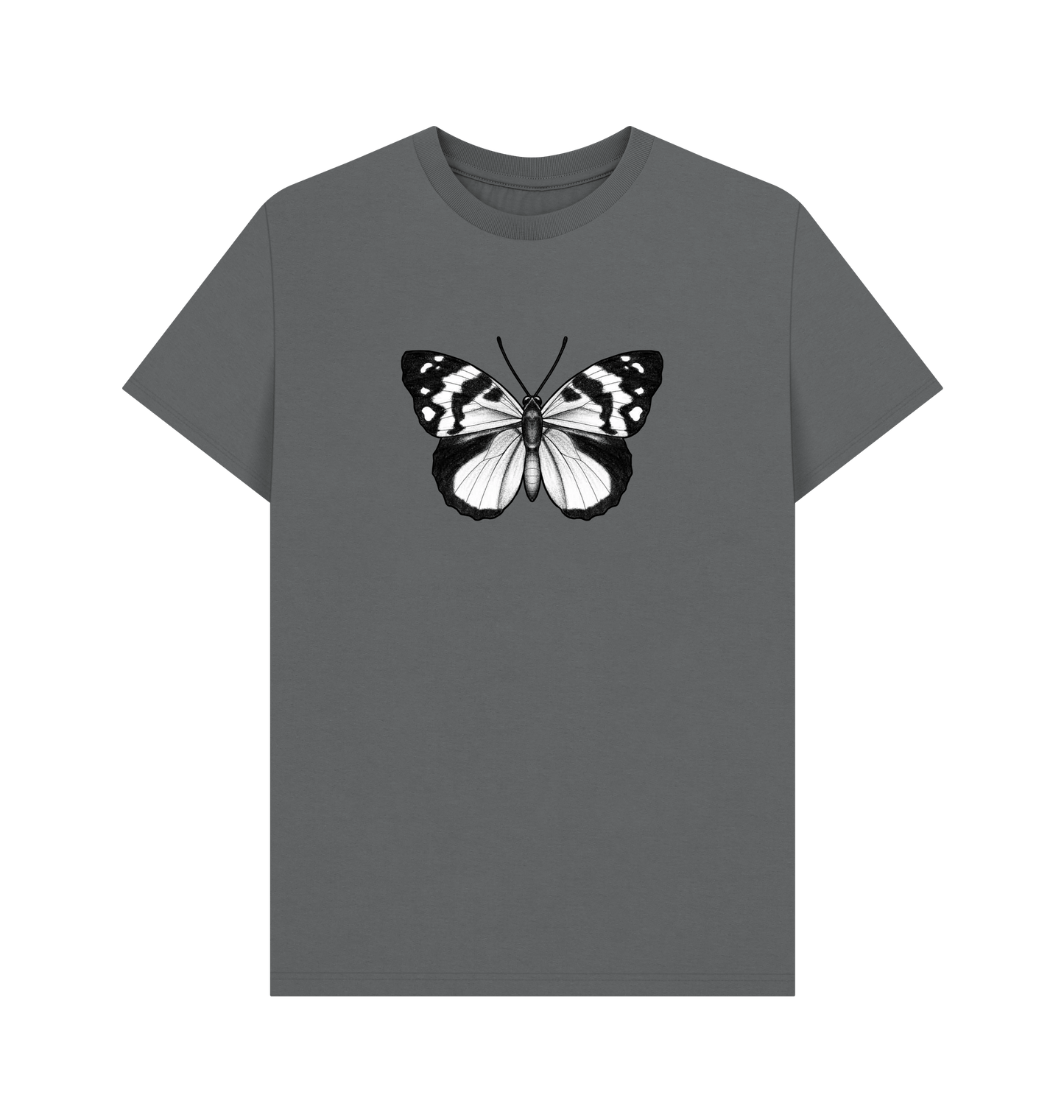 Slate Grey Printed T-shirt Front