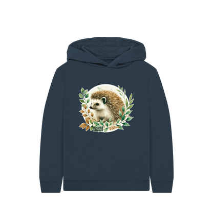 Navy Blue Hedgehog Harmony Kids Hoodie