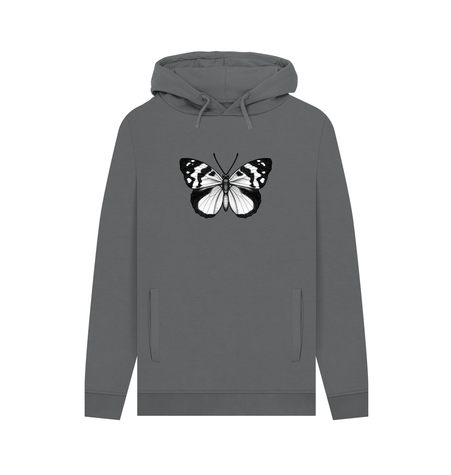 Slate Grey Printed Hoody Front