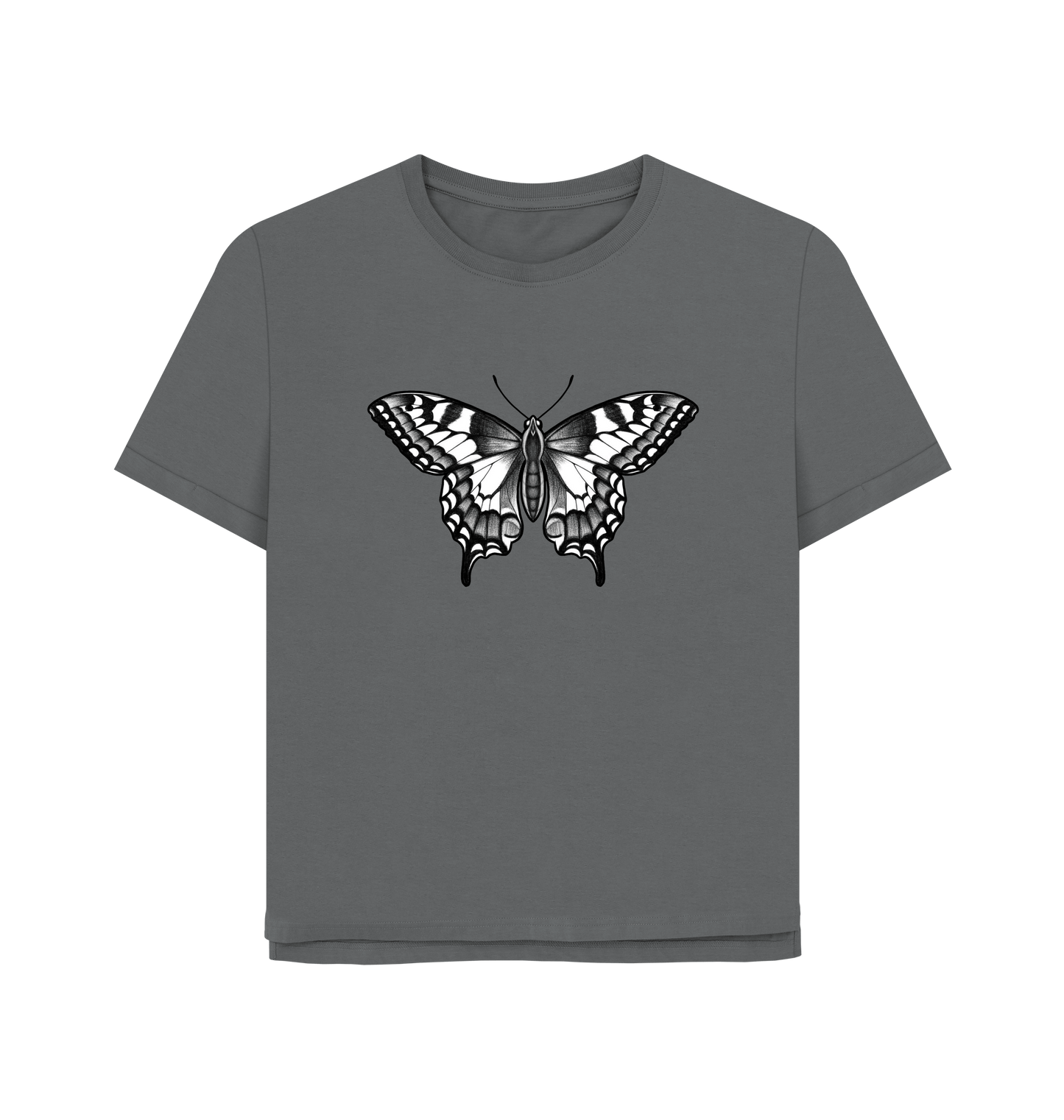 Slate Grey Printed T-shirt Front