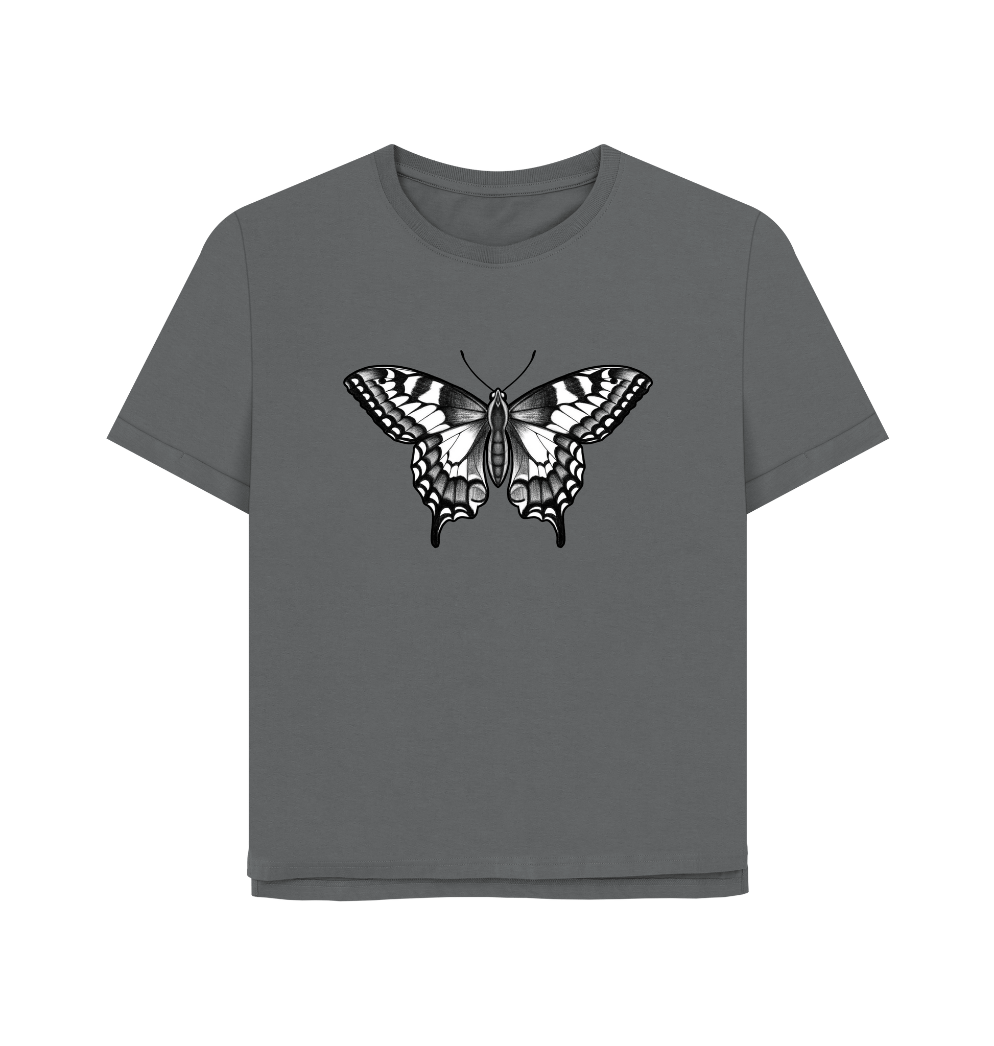 Slate Grey Printed T-shirt Front
