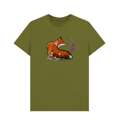 Moss Green Printed T-shirt Front