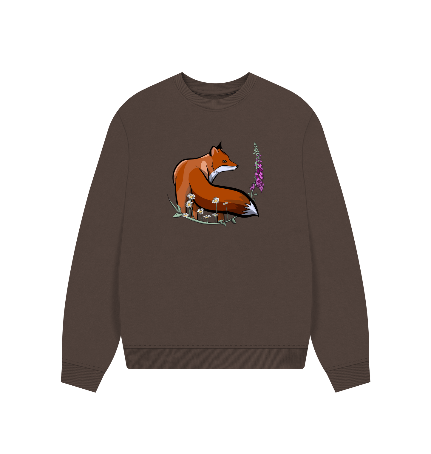 Chocolate Printed Sweater Front