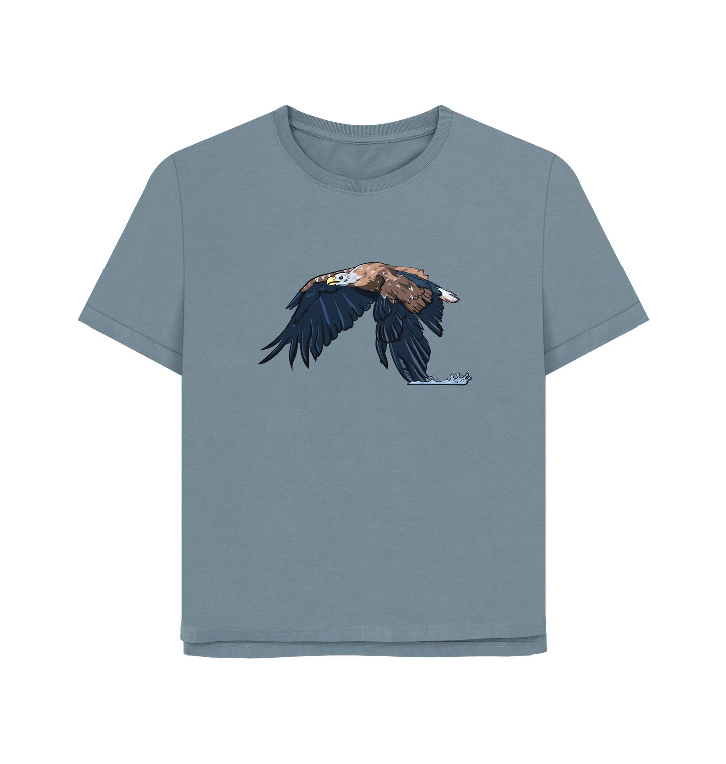 Stone Blue Printed T-shirt Front