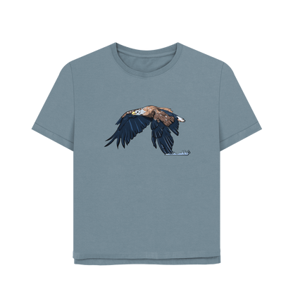 Stone Blue Printed T-shirt Front