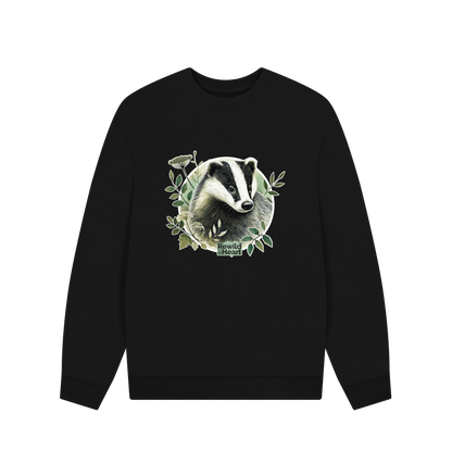 Black Badger Spirit Men's Oversized Sweater