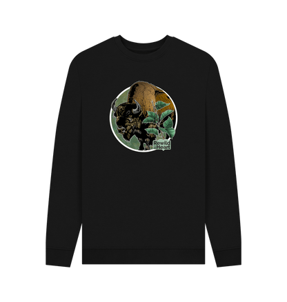 Black Printed Sweater Front