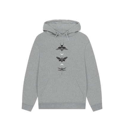 Athletic Grey Moonlit Insect Trio Hoodie