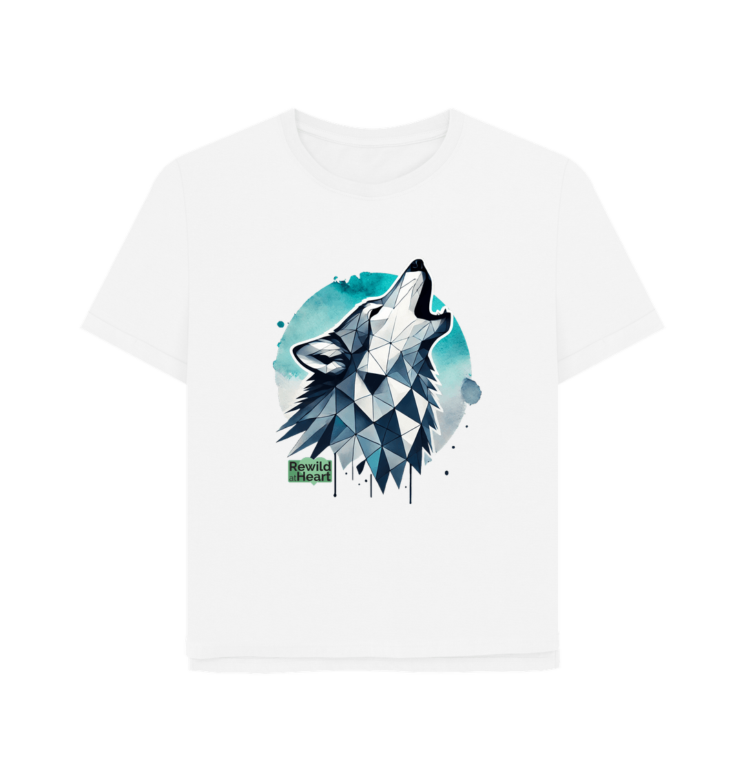 White Primal Wolf Howl Women's Relaxed-Fit T-Shirt