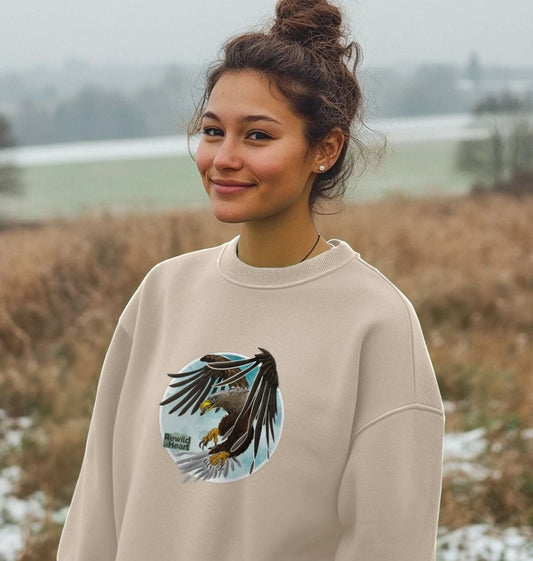 White-Tailed Eagle Flight Women's Oversized Jumper